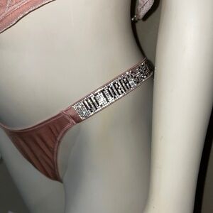 Victoria’s Secret Bling Strap Panty Very sexy smooth shine strap Brazilian panty